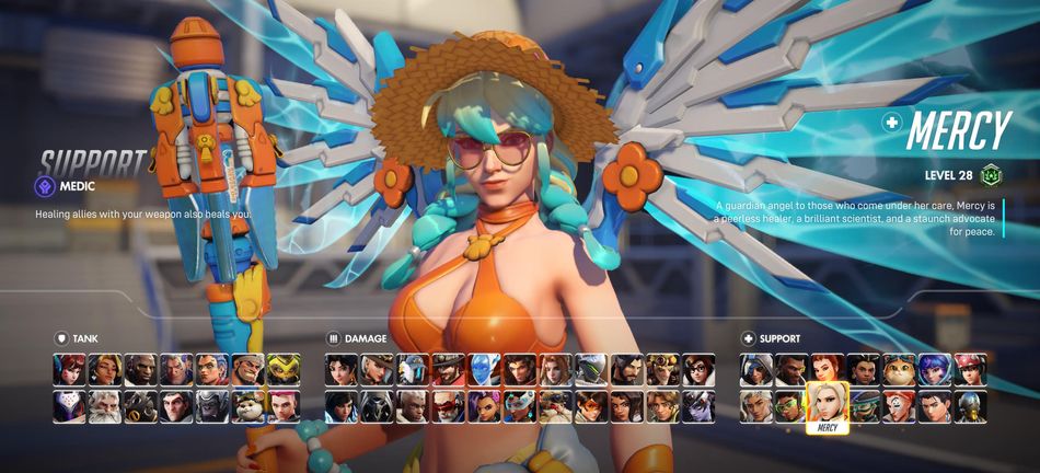 Mercy's straightforward healing and exceptional mobility make her the easiest support hero to learn.