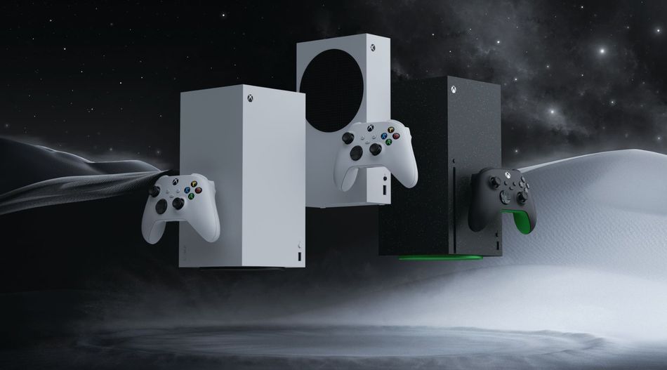 a key art with xbox series x and s consoles