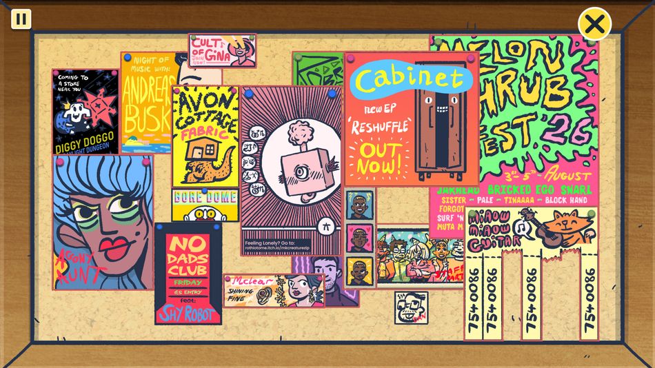 You'll also play mini-games like this one where you have to line up these flyers because your boss hates when they overlap the board