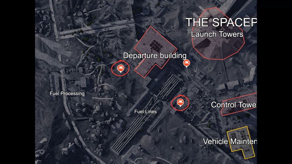 Bastion locations during the Hidden Bunker event in Spaceport in ARC Raiders.