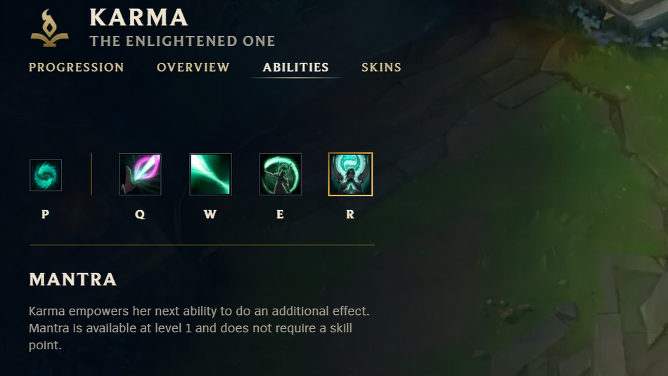 League of Legends - Karma Passive Description