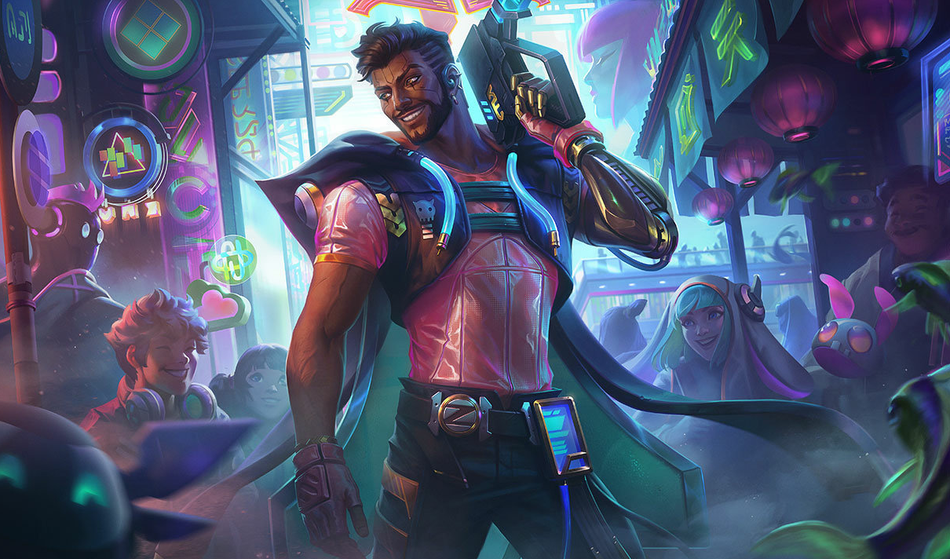 Cyber Pop Akshan splash art