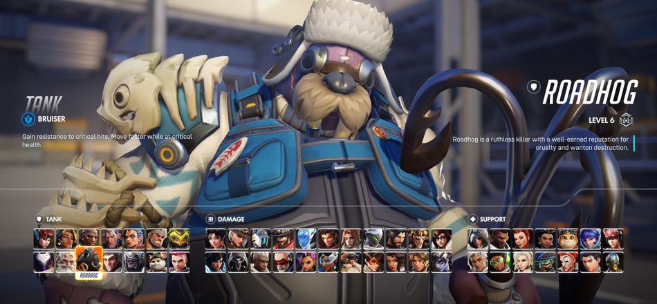 Roadhog is the ultimate self-sufficient tank for new players.