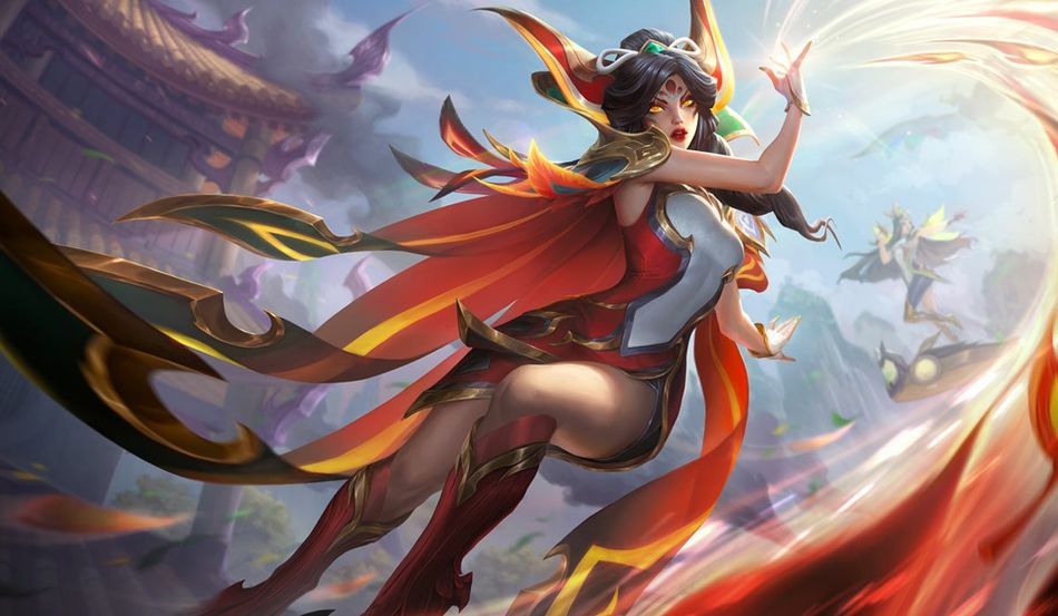 Brave Phoenix Xayah splash art