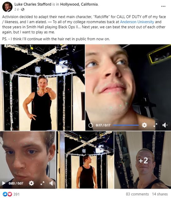 Luke Charles Stafford's Facebook post