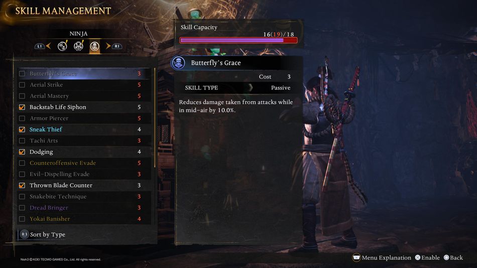 Nioh 3: Passive skills