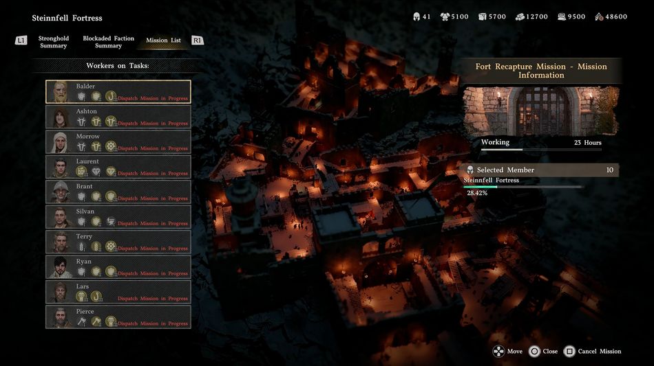 The mission dispatch system lets you assign comrades to recapture enemy fortresses and outposts across the world