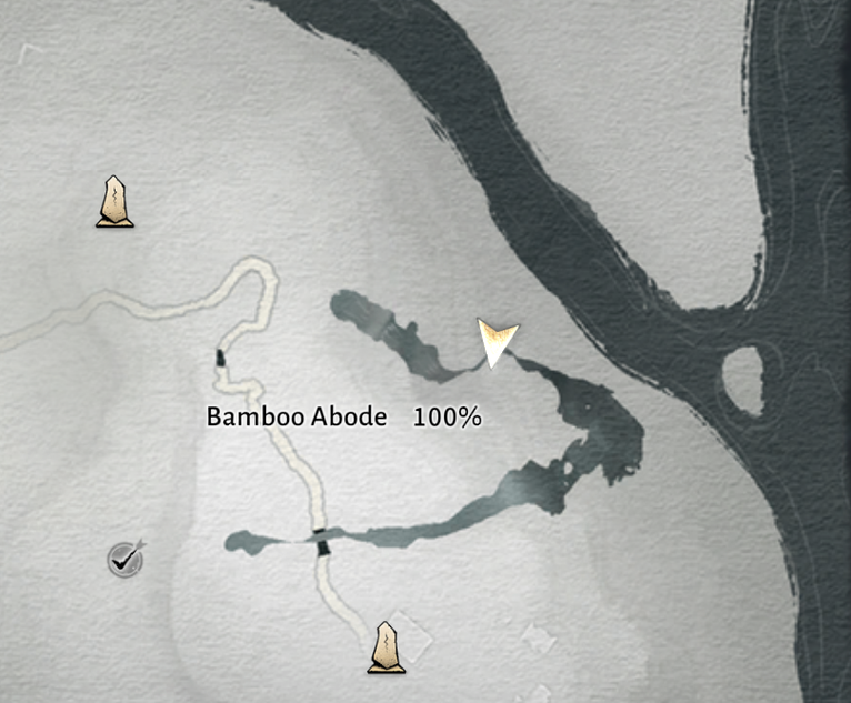 Where Winds Meet Hexi: The wall painting location in Bamboo Abode