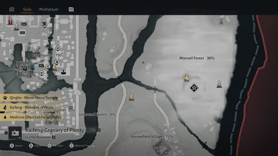 Where Winds Meet: Mistveil Forest location