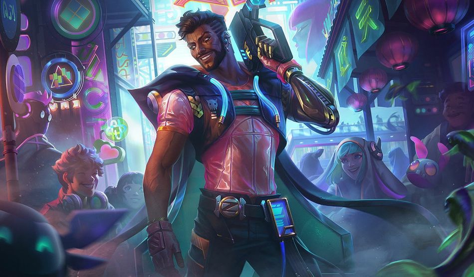 Cyber Pop Akshan splash art