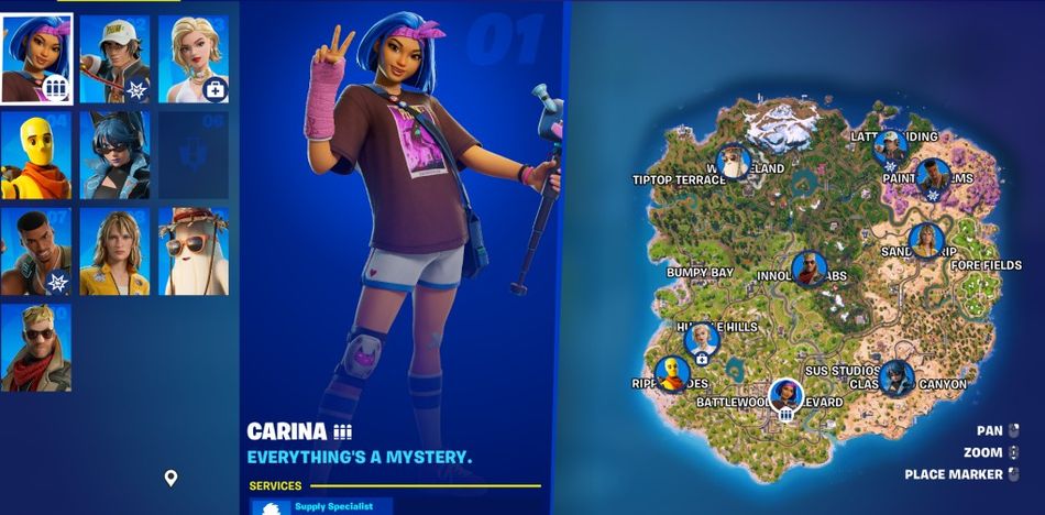 Fortnite Chapter 7 NPC character locations