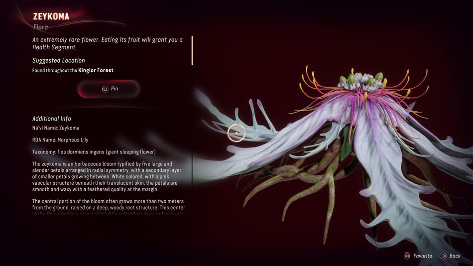 Avatar: Frontiers of Pandora – From the Ashes: Look for the Zeykoma plants to upgrade health bar
