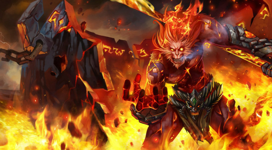Volcanic Wukong splash art