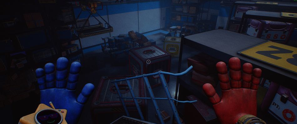 Poppy Playtime 5: Arrange crates like this to be able to reach the second floor