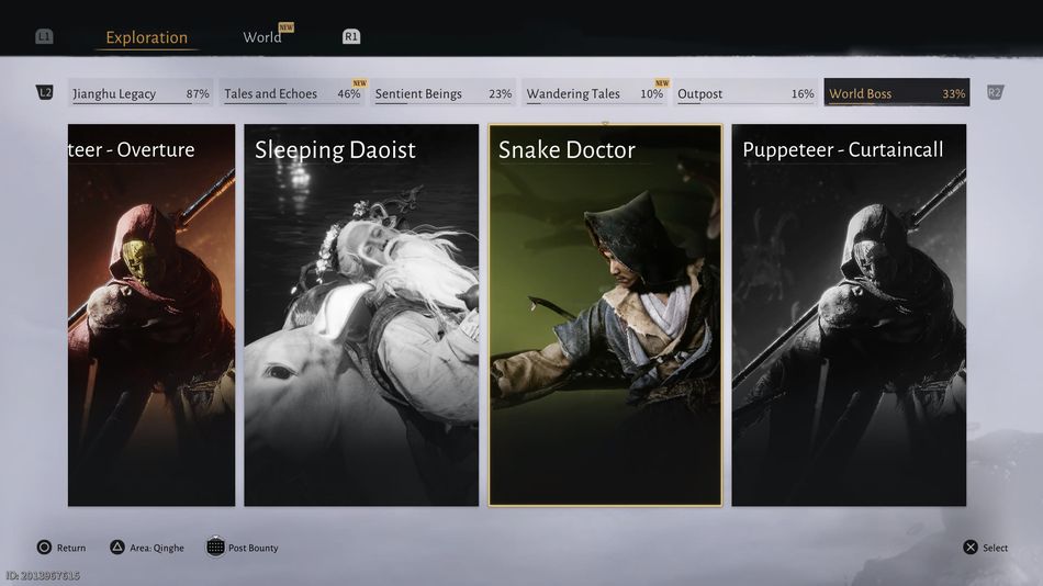 Where Winds Meet: World bosses are located under the Journal tab