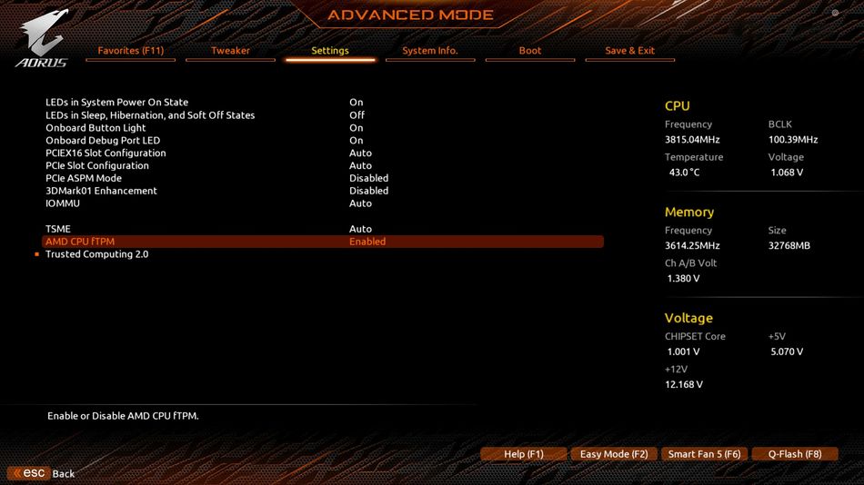 Here's how to enable TPM 2.0