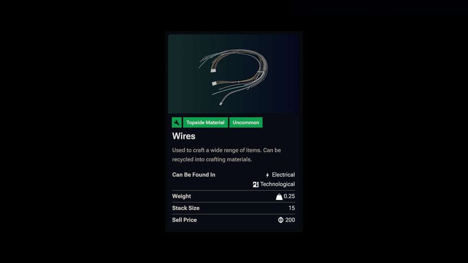 Wires are the core components of many weapon mods and items in ARC Raiders.