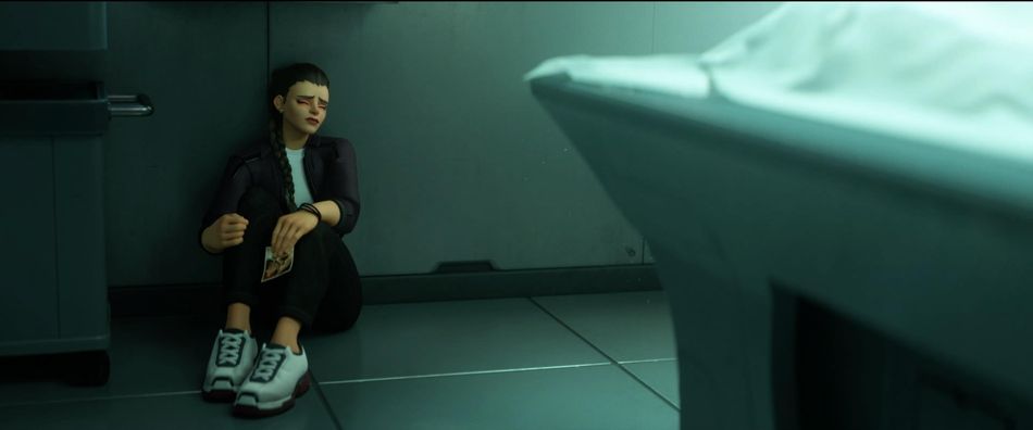Young Vendetta mourning her father