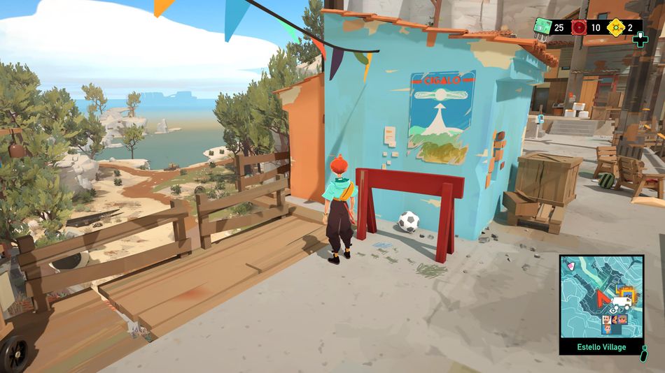 Caravan SandWitch: The goal and the ball are inside Estella Village