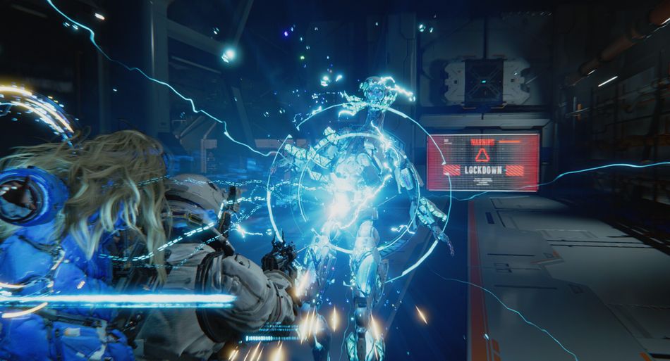Pragmata follows Hugh and Diana, who must work together to escape from a space station overrun by aggressive AI