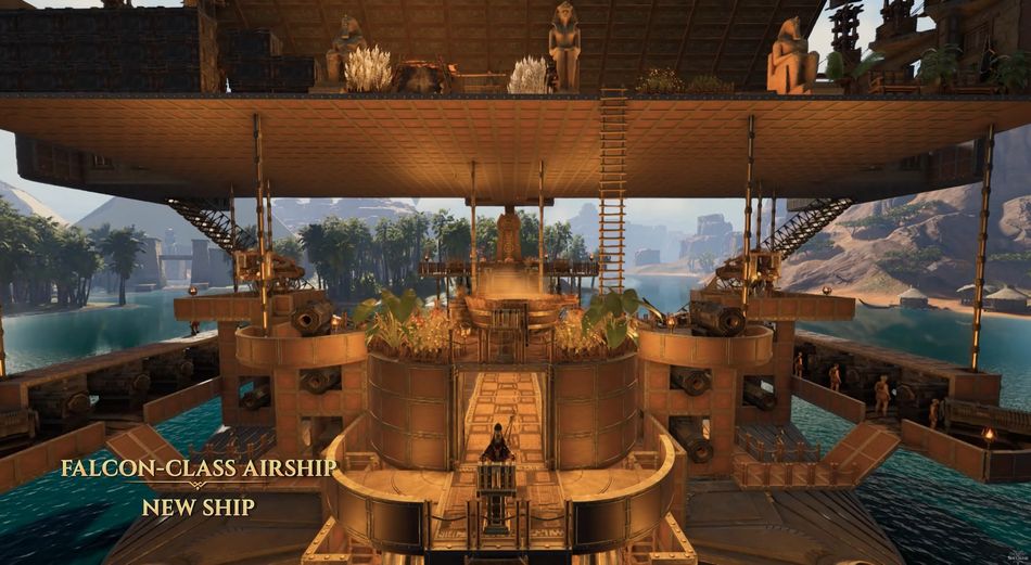 Tribesmen work aboard ships, enabling fully operational mid-air production bases - Very cool!