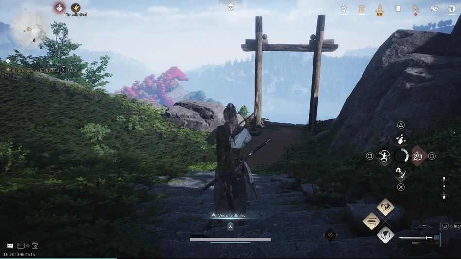 Where Winds Meet: Press R2 and choose the corresponding command to engage the Veil of Stillness skill
