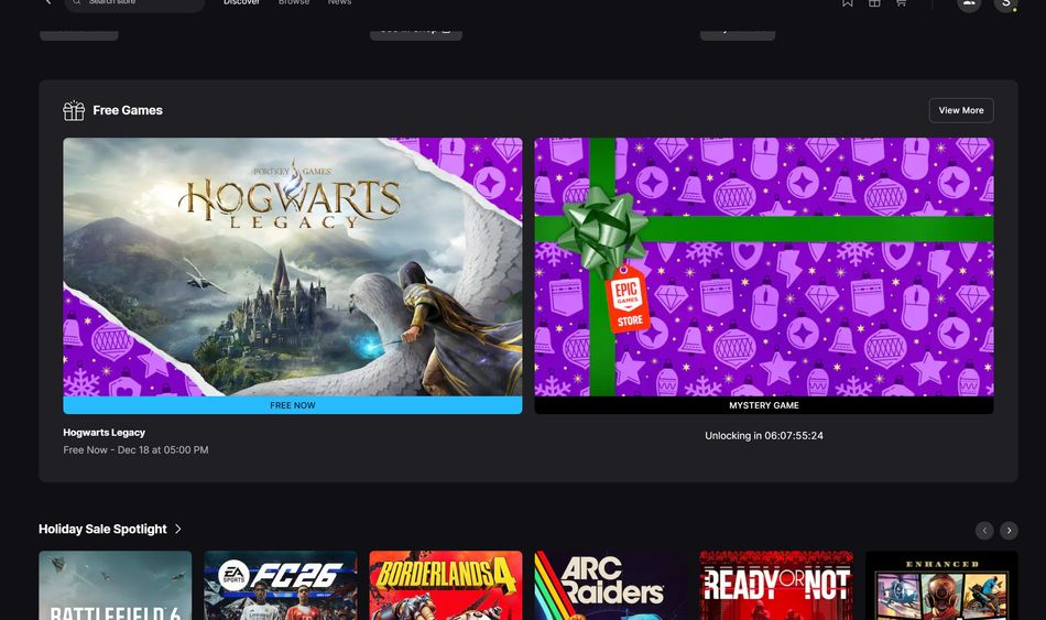 Hogwarts Legacy is free on Epic Games Store until December 18