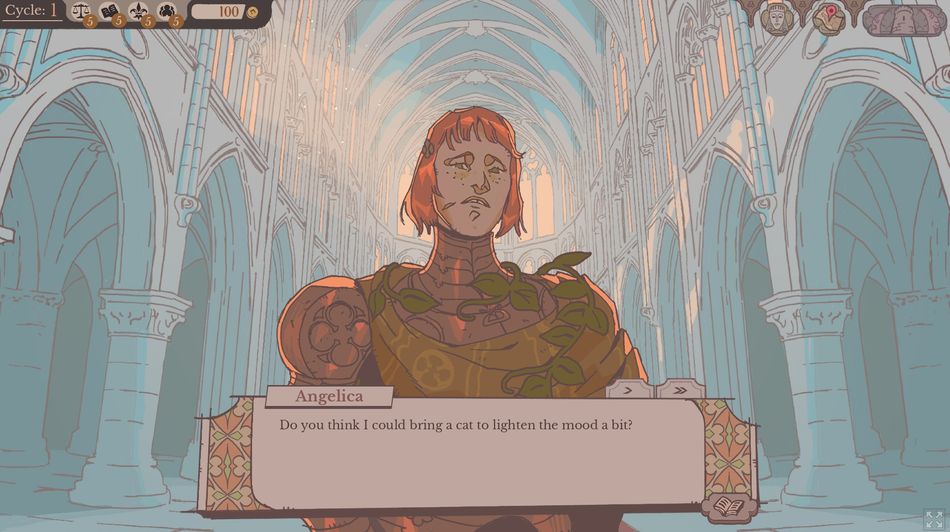 Character portraits showcase the game's distinct hand-drawn art style and personality-driven character design