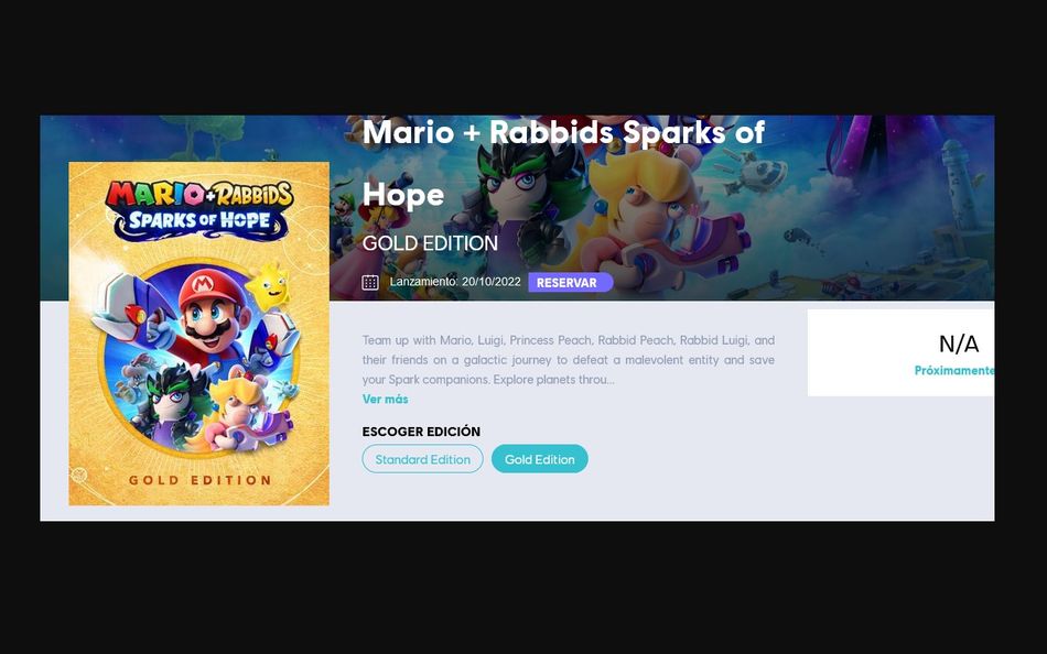 Mario + Rabbids Sparks of Hope release date leak