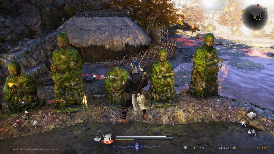 Nioh 3: Placing a missing head will solve the problem with statues