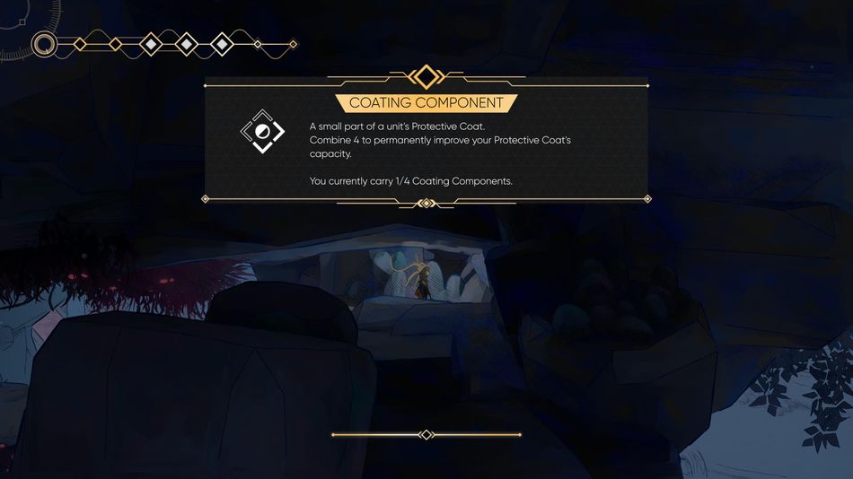 MIO: Memories in Orbit – Collect four Coating Components to permanently upgrade health
