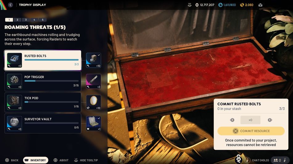 ARC Raiders: All Items and Rewards in the New Trophy Display Project