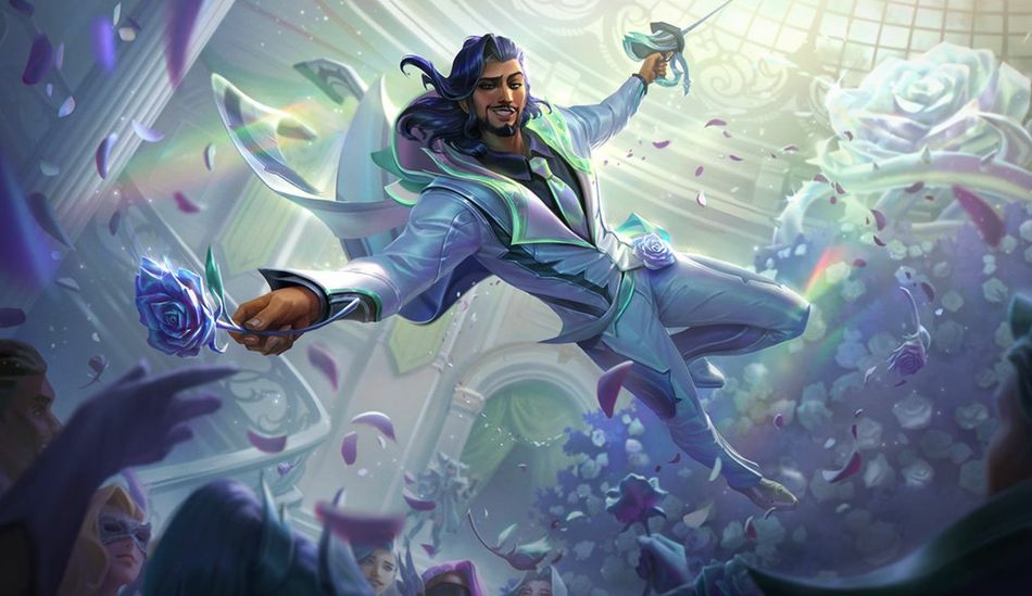 Crystal Rose Akshan splash art