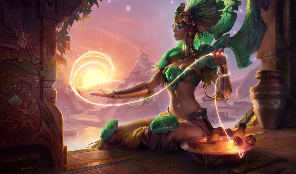 Sun Goddess Karma splash art