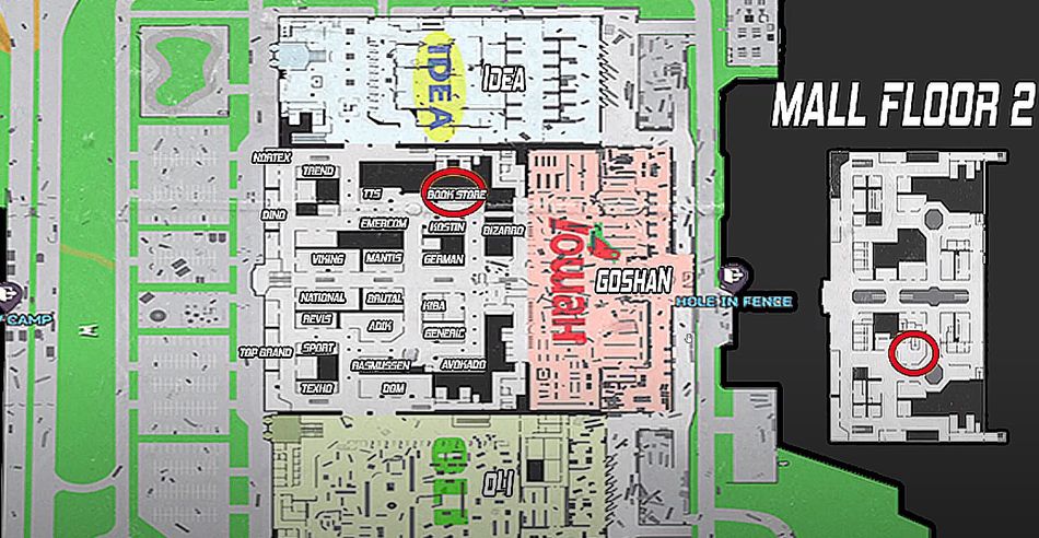 The red zone is the task location