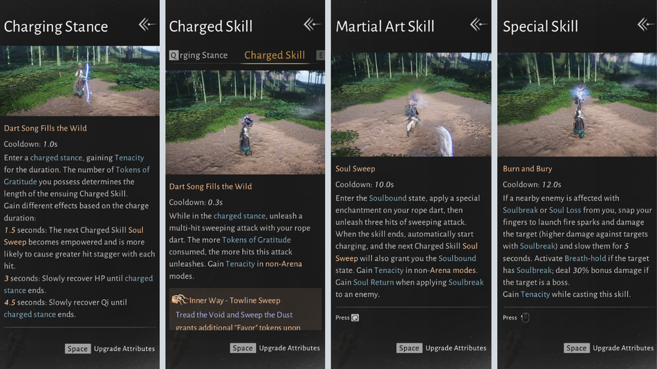 Unfettered Rope Dart Martial Art skills