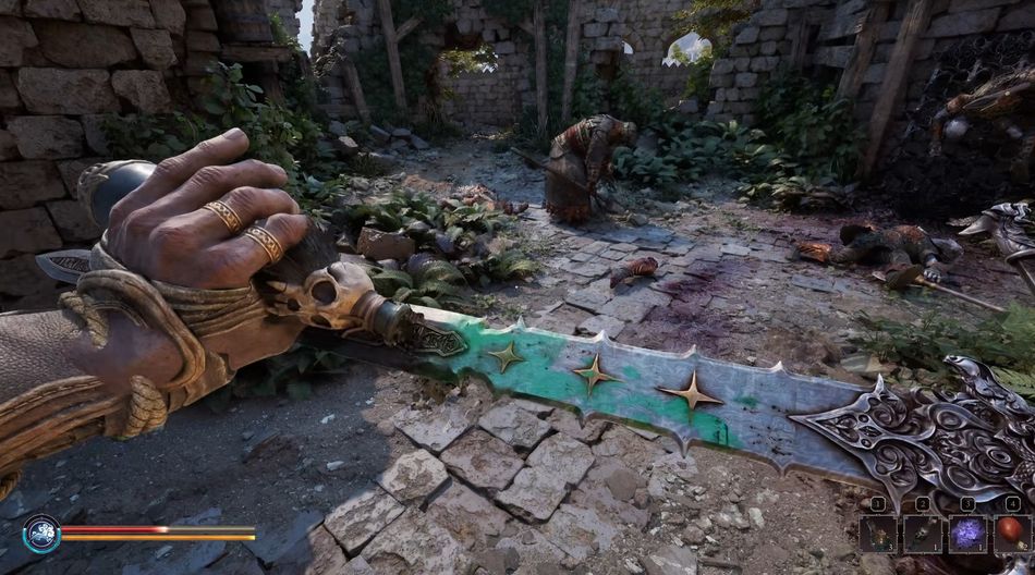 Just look at the level of detail here - The poison, the sword, the environment all look gorgeous