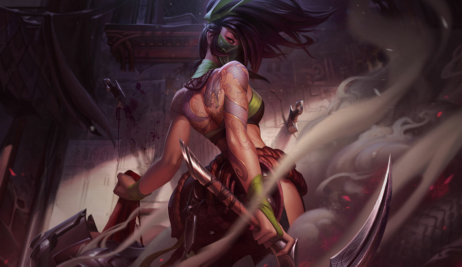 Akali base splash art
