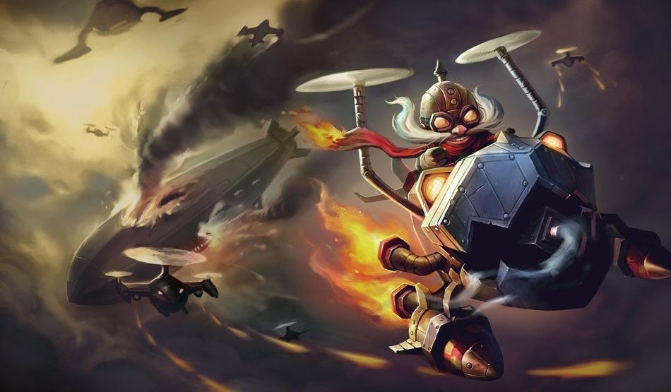 Corki base splash art