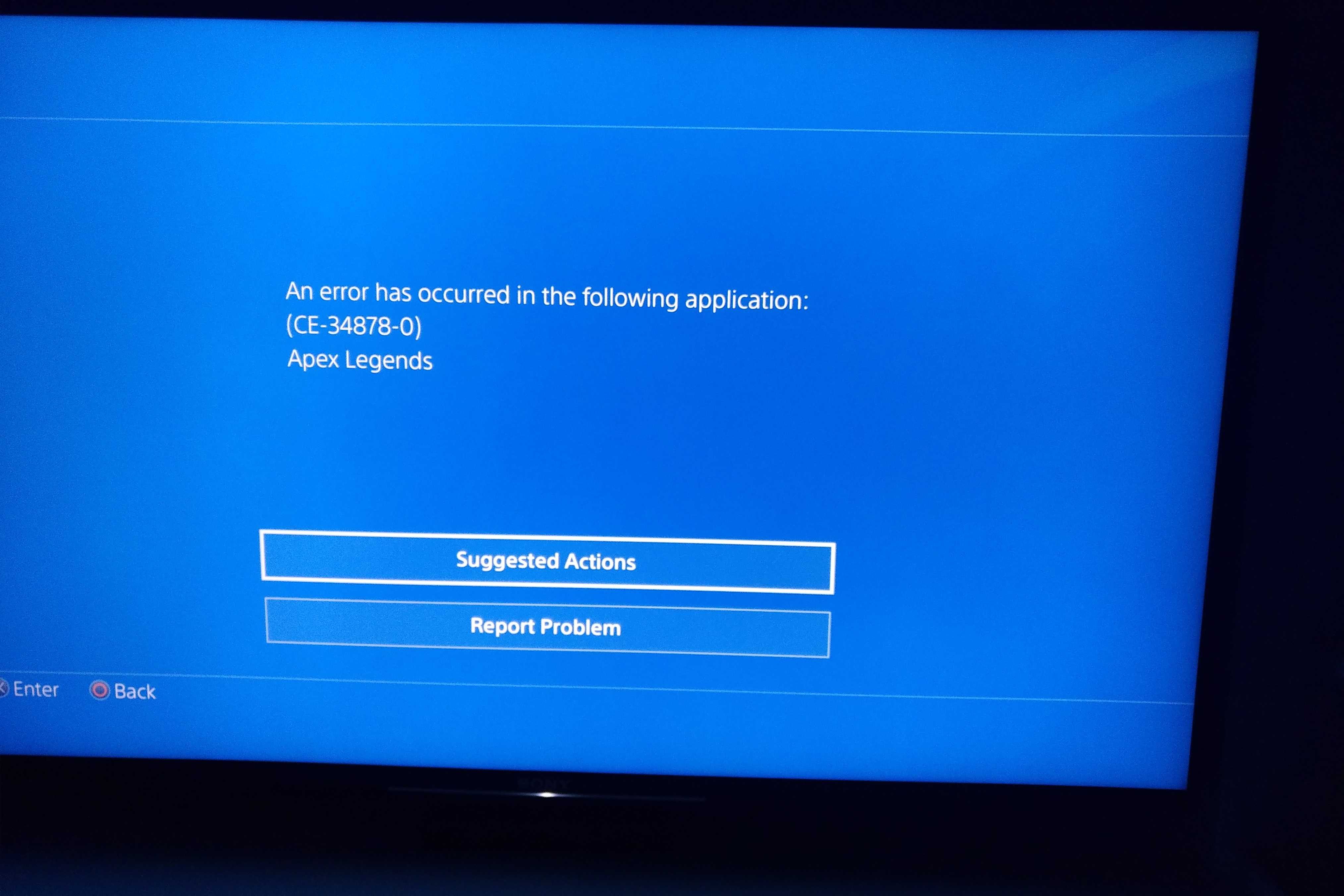 Apex Legends PS4 error CE-34878-0 possible solutions | AltChar