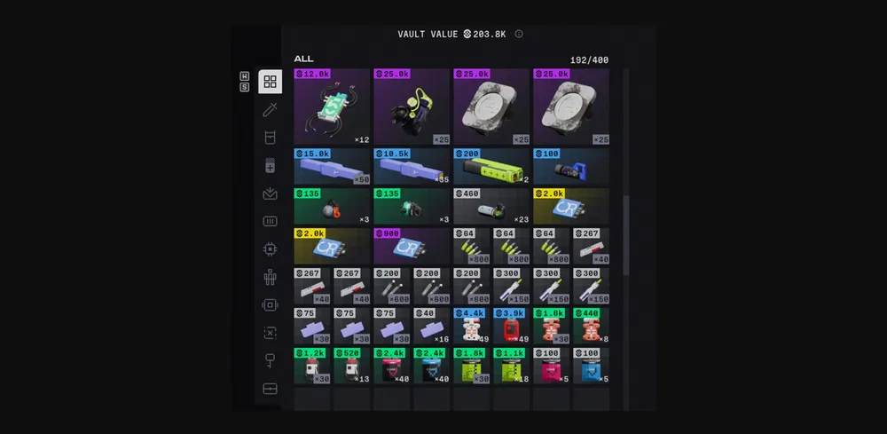 Vault stack sizes increasing for consumables, ammo, salvage, and grenades, plus additional filters for keys and backpacks