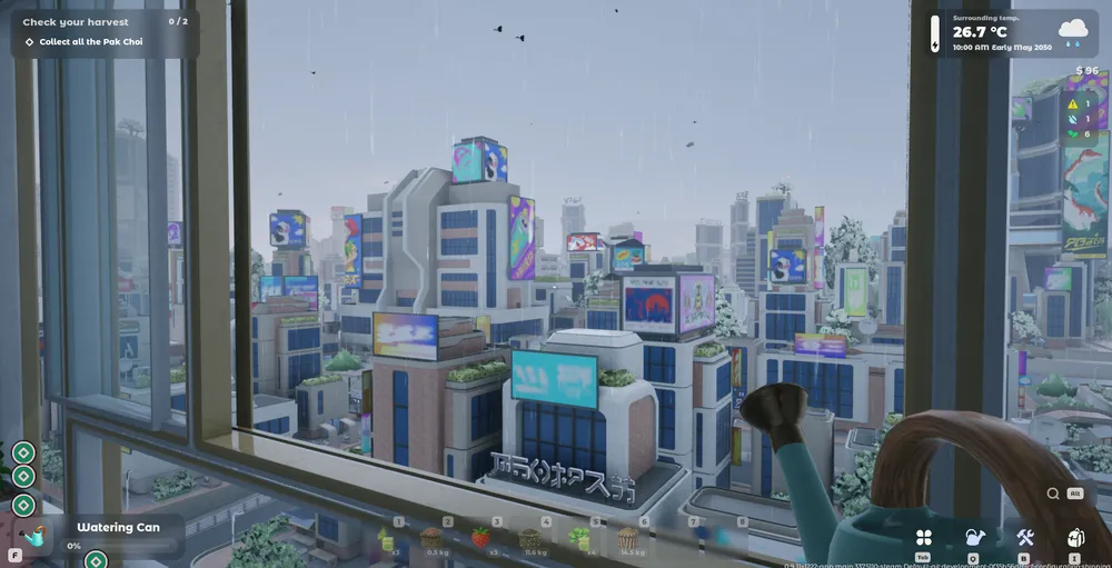Tiny Eden brings a strong contrast between the city that surrounds your little garden.