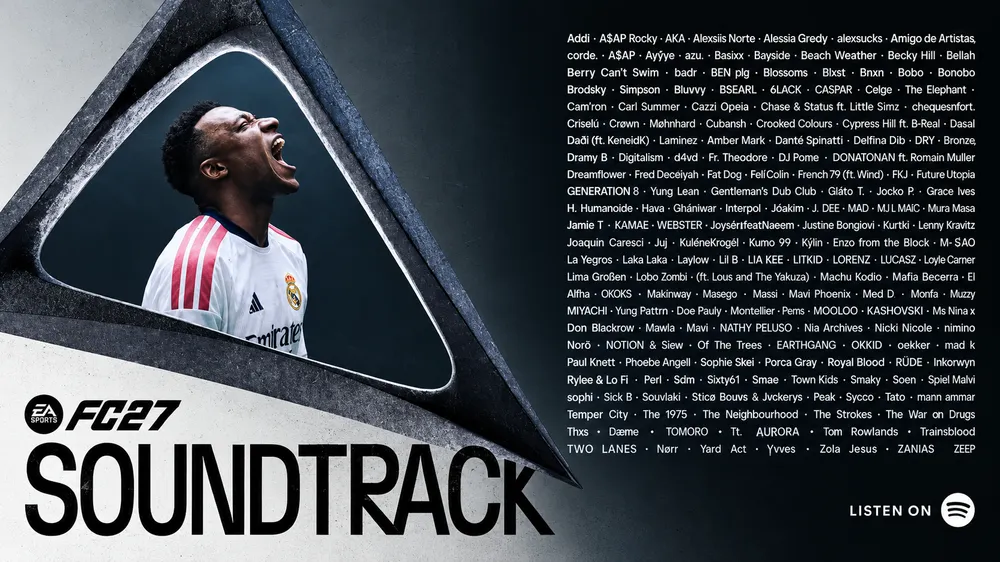 EA SPORTS FC 27 soundtrack features 120 artists from 36 countries, launching with Early Access on September 18 and worldwide release on September 25