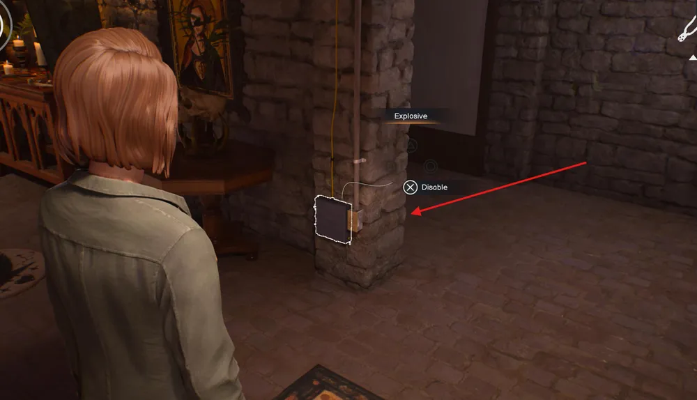 The last explosion box that Max needs to cut is easily spotted.