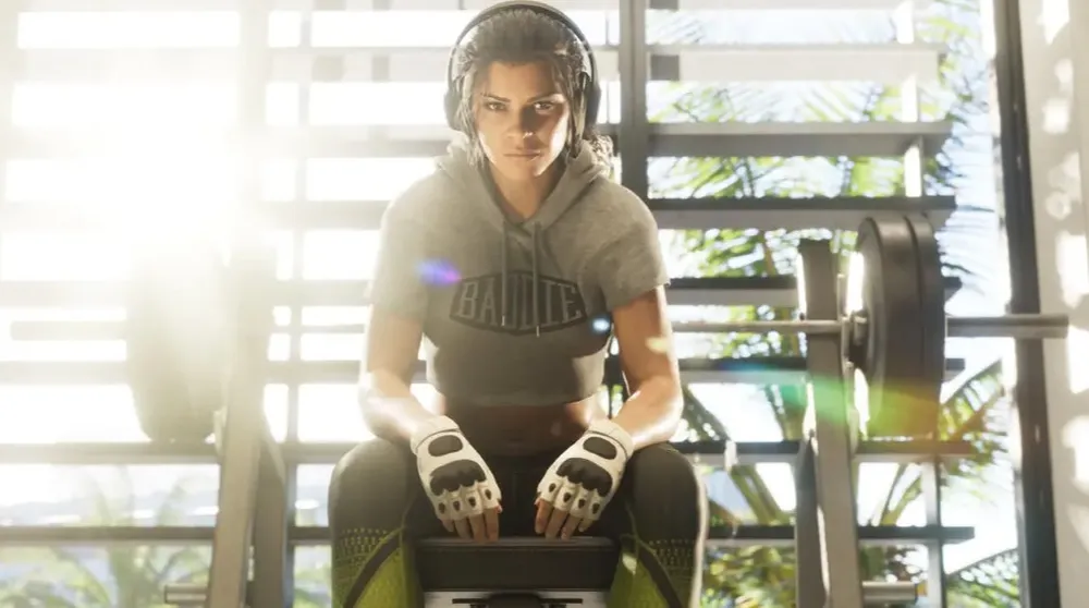 Fitness and racing options include gym workouts, dirt bike racing on off-road tracks, supercar racing on racetracks, scooter riding, and parachuting from planes or high places