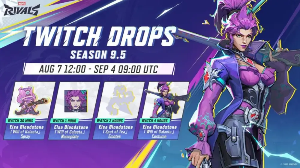 How to Get All Marvel Rivals Season 9.5 Twitch Drops