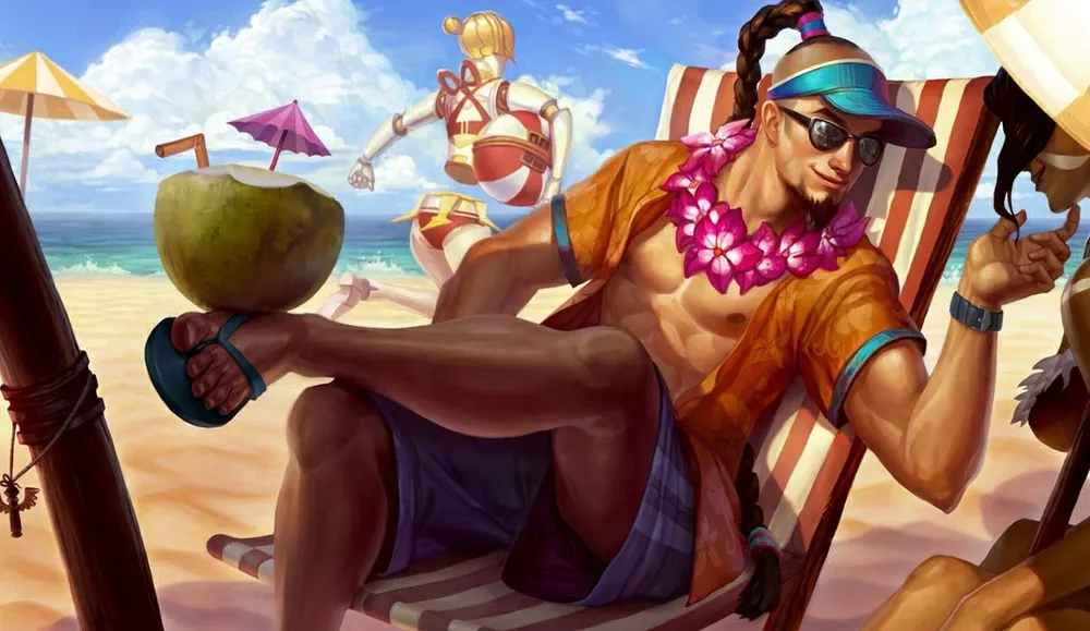 Pool Party Lee Sin splash art