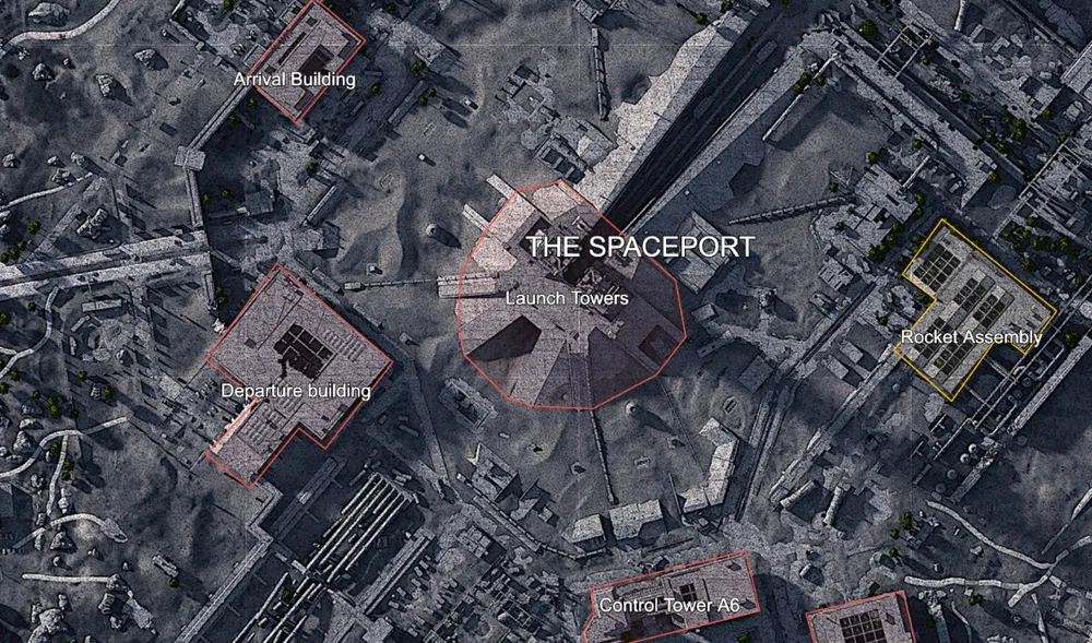 These POIs are considered as inside the walls of Spaceport in ARC Raiders.