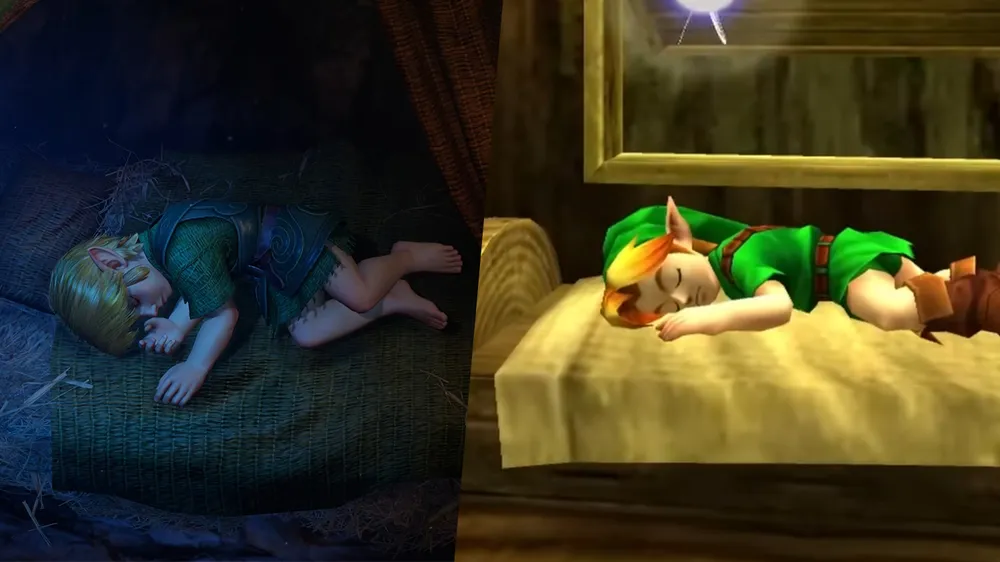 The remake (left) next to the 1998 original (right) shows just how far the visuals have come.